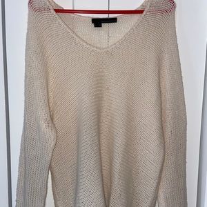 off white knit sweater large 360 cashmere